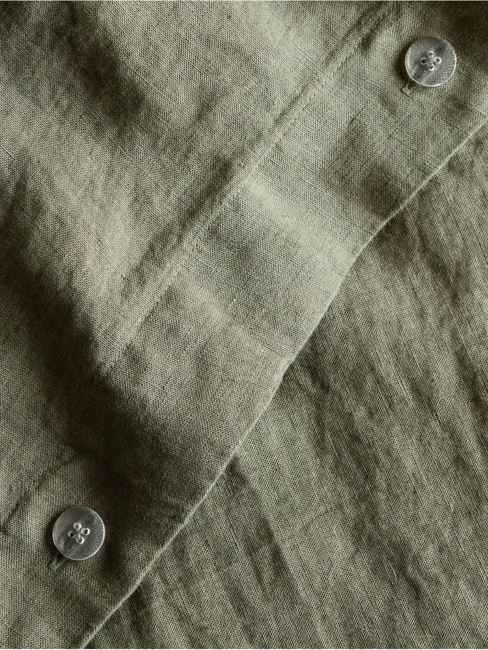 NWOT Quince Dusty Olive Green European Linen Duvet Cover - Retail $174